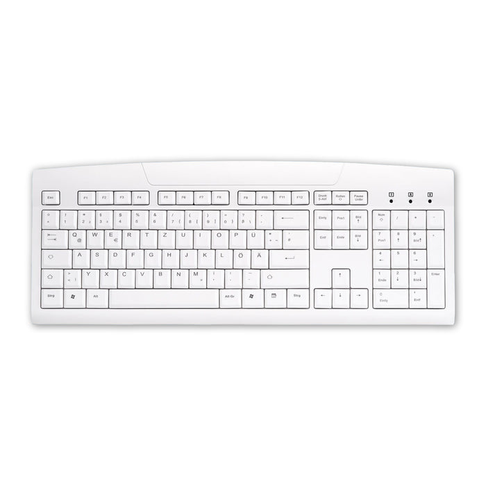 Active Key AK-8000 Washable Keyboard in White - Wired