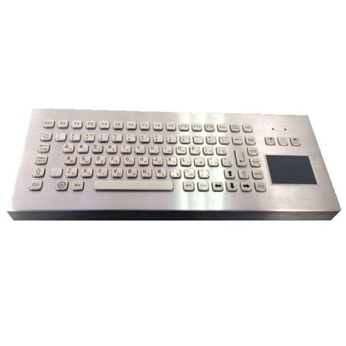KBS-PC-F2T-DESK Stainless Steel Desktop Keyboard with Touchpad