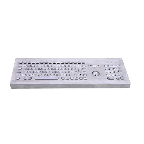 KBS-PC-F3-DESK Desktop Stainless Steel Keyboard with Trackball, FN Keys