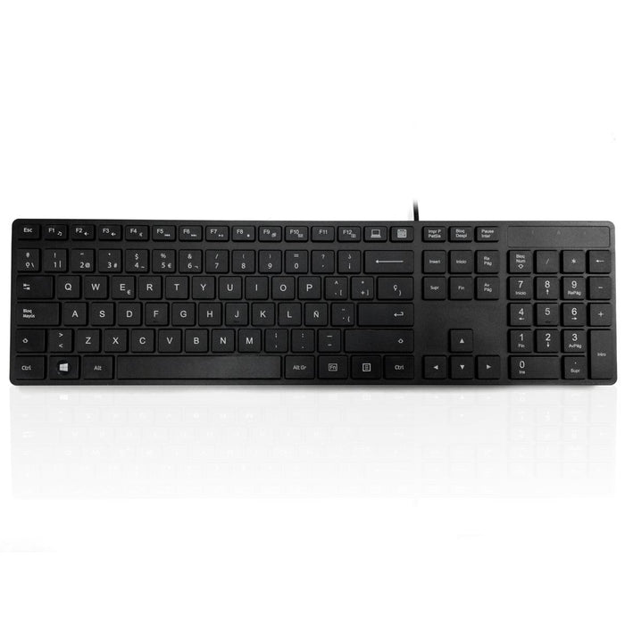Accuratus KYBAC301 Black Full size super slim multimedia Language keyboard