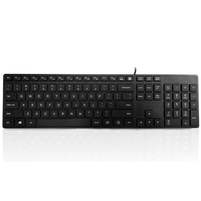 Accuratus KYB-301 Black Full size super slim multimedia Language keyboard