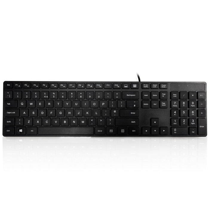 Accuratus KYB-301 Black Full size super slim multimedia Language keyboard