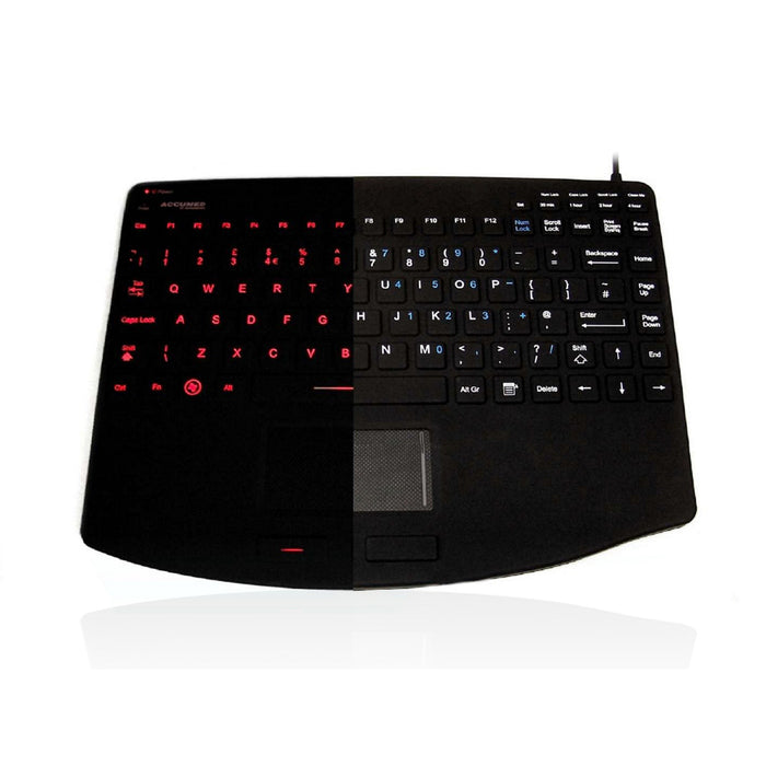 AccuMed 540-MK2 IP67 Medical Keyboard With Integrated Touchpad