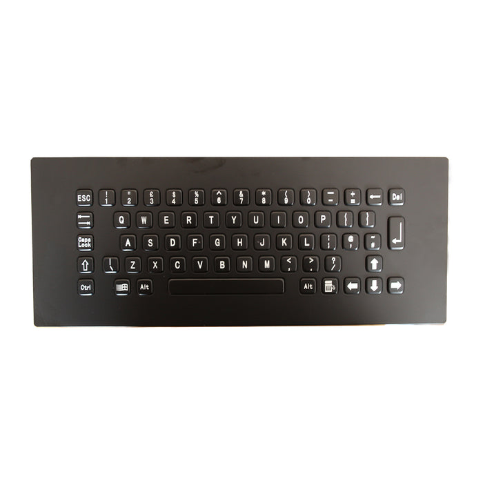KBS-PC-C-3-BL Top Mounted Compact Black Stainless Steel Keyboard