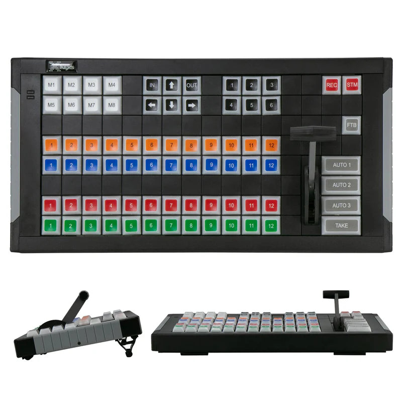 X-keys 124 T-Bar Keyboard with Video Switcher Key Set Bundle