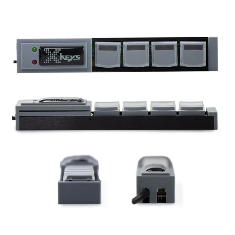 X-keys XKS-04 Fully Programmable Keyboard - Stick