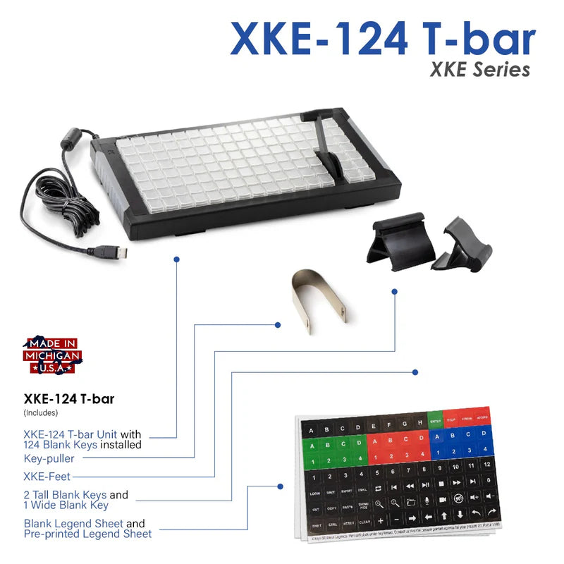 X-keys XKE-124 T-Bar USB Keyboard