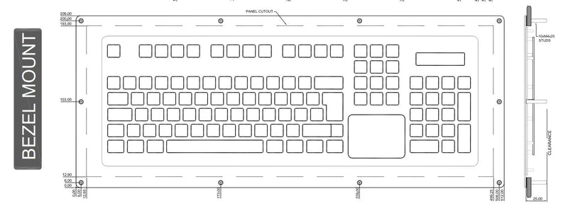 CKS 128P Series - Rugged Industrial Keyboard