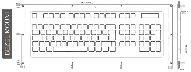 CKS 128 Series - Rugged Industrial Keyboard