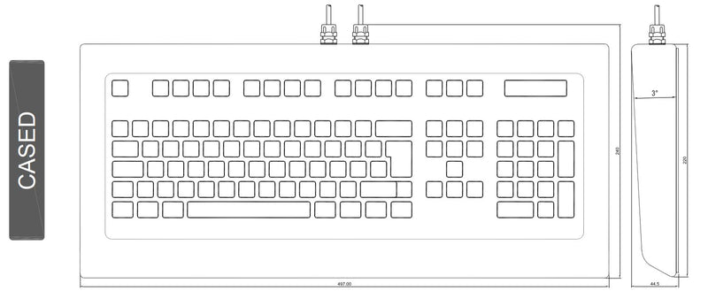 CKS 128 Series - Rugged Industrial Keyboard