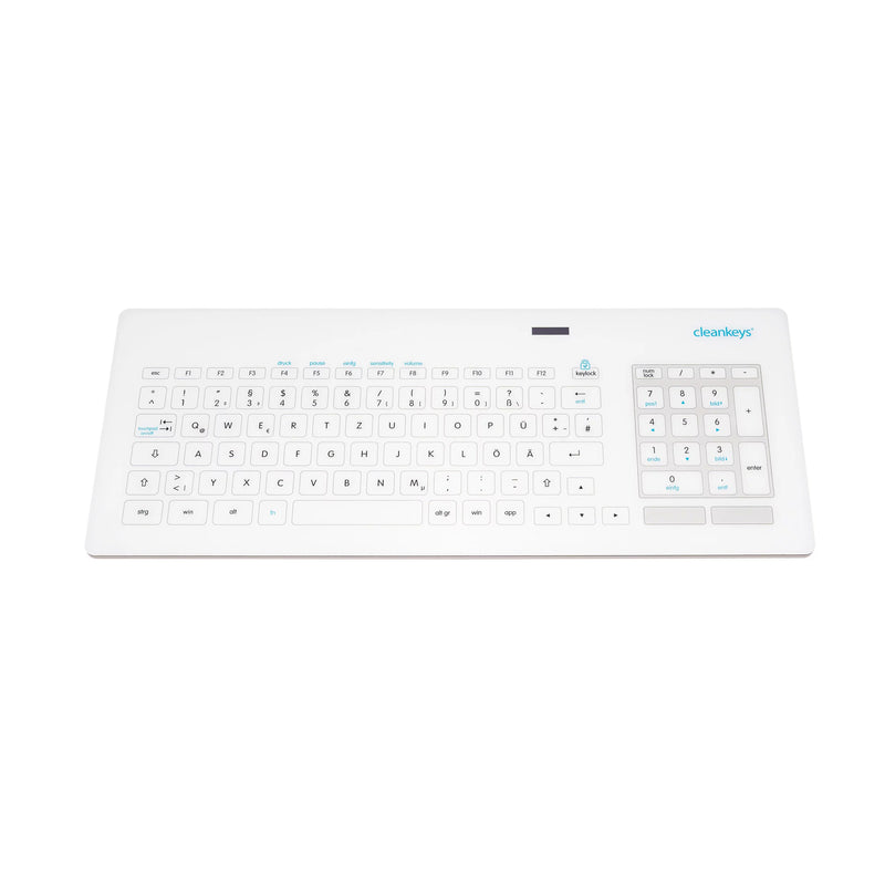 Cleankeys CK6 Wired Medical Capacitive Glass Keyboard with Touchpad & Numberpad