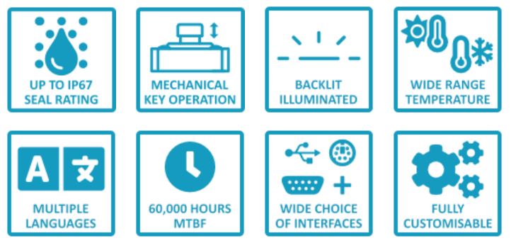 CKS 128 Series - Rugged Industrial Keyboard