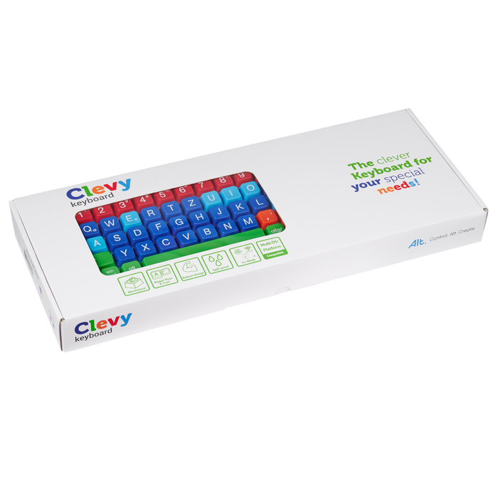 Clevy Tri-Mode Uppercase Large Key Keyboard with UK layout