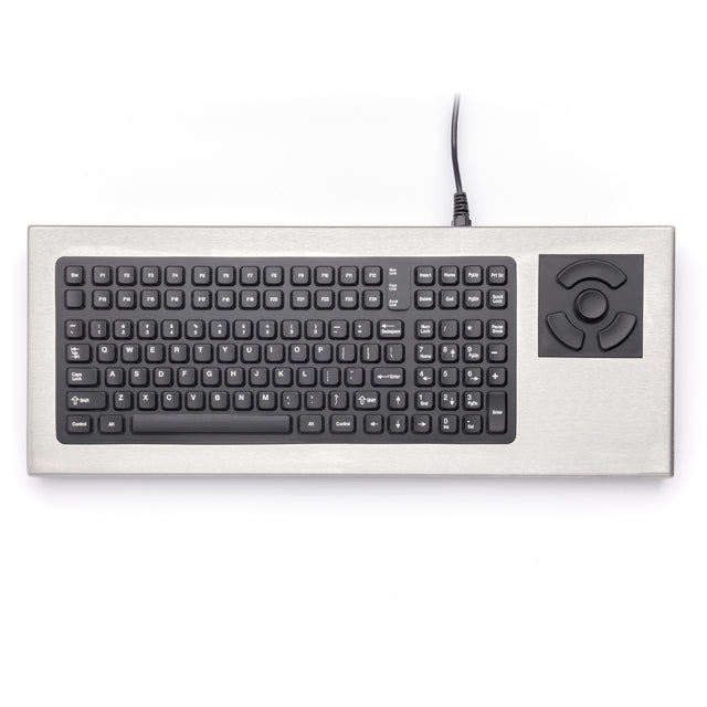 Ics Keyboard iKey IS-2000 Industrial Keyboard - Stainless Steel With Hula Point ...