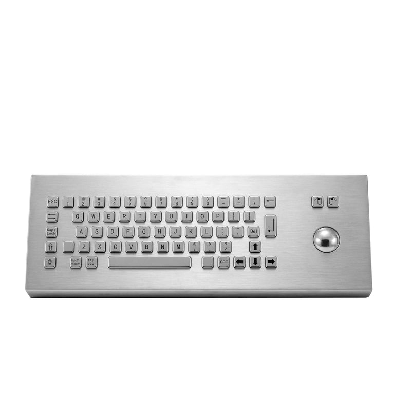 KBS-PC-D-DESK Stainless Steel Desktop Keyboard with Trackball