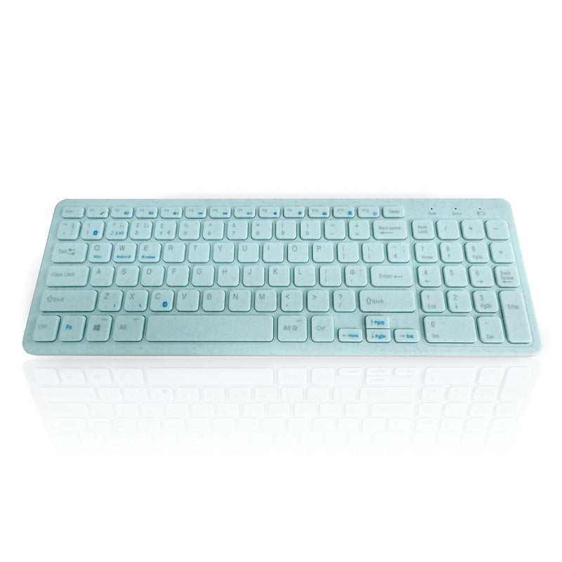 Accuratus Image ECO Step One Wheat Keyboard - Wireless Bluetooth 5.1 & RF 2.4Ghz Part Bioplastic Wheat Grass Polymer Keyboard