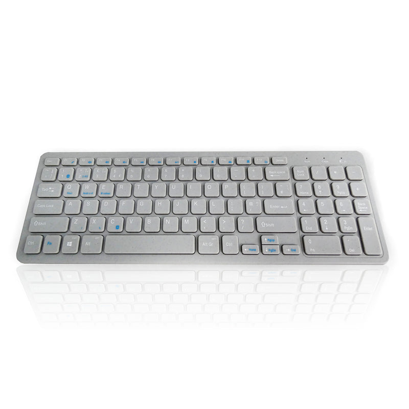 Accuratus Image ECO Step One Wheat Keyboard - Wireless Bluetooth 5.1 & RF 2.4Ghz Part Bioplastic Wheat Grass Polymer Keyboard