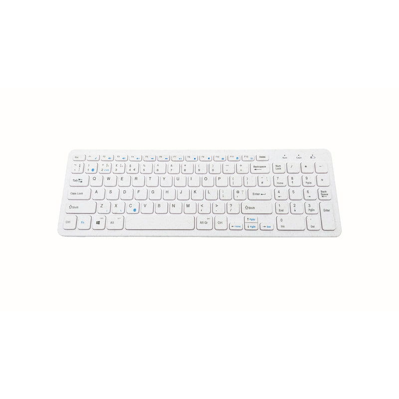 Accuratus Image ECO Step One Wheat Keyboard - Wireless Bluetooth 5.1 & RF 2.4Ghz Part Bioplastic Wheat Grass Polymer Keyboard