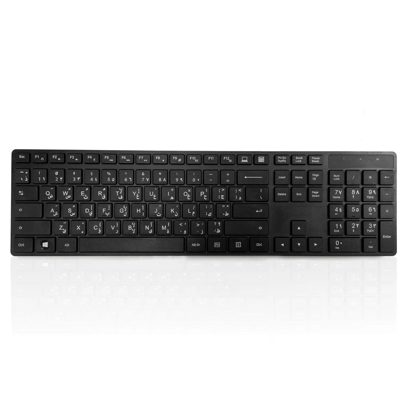 Accuratus KYBAC301 Black Wireless Multi-Device - Dual Bluetooth 5.2 & RF 2.4GHz Wireless Multi-device Multimedia Keyboard