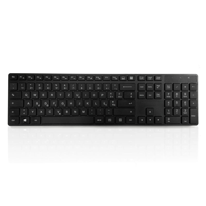Accuratus KYBAC301 Black Wireless Multi-Device - Dual Bluetooth 5.2 & RF 2.4GHz Wireless Multi-device Multimedia Keyboard