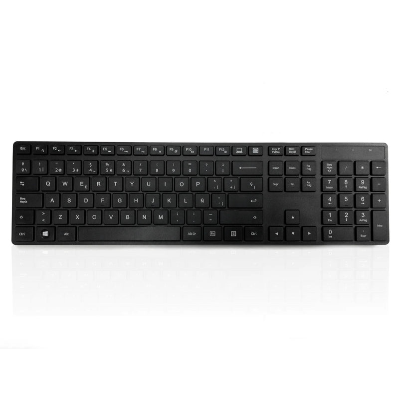 Accuratus KYBAC301 Black Wireless Multi-Device - Dual Bluetooth 5.2 & RF 2.4GHz Wireless Multi-device Multimedia Keyboard