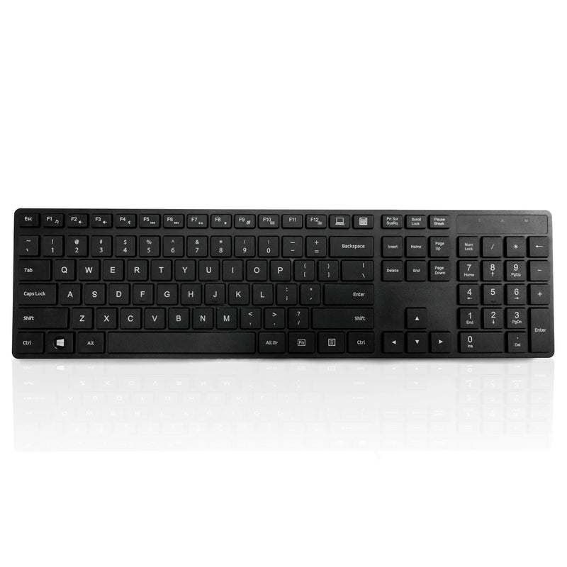 Accuratus KYBAC301 Black Wireless Multi-Device - Dual Bluetooth 5.2 & RF 2.4GHz Wireless Multi-device Multimedia Keyboard