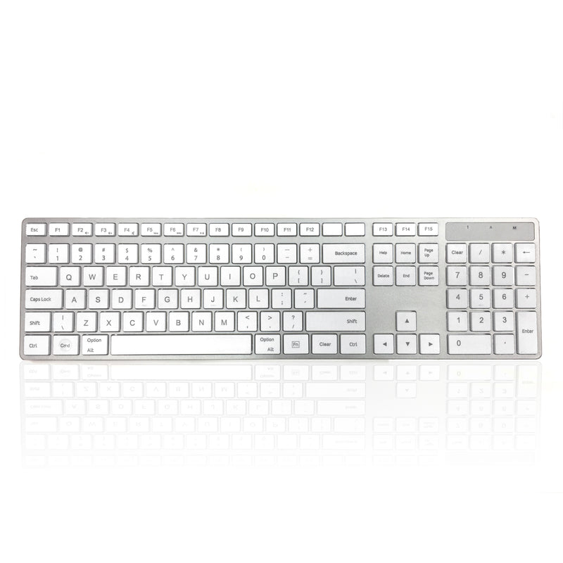 Accuratus 301 MAC Wireless Multi-Device - Dual Bluetooth 5.2 & RF 2.4GHz Wireless Multi-device Multimedia Apple Mac Slim Keyboard