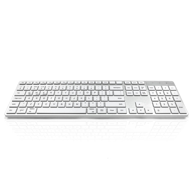 Accuratus 301 MAC Wireless Multi-Device - Dual Bluetooth 5.2 & RF 2.4GHz Wireless Multi-device Multimedia Apple Mac Slim Keyboard