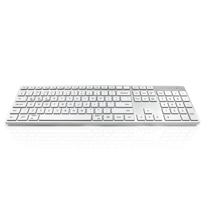 Accuratus 301 MAC Wireless Multi-Device - Dual Bluetooth 5.2 & RF 2.4GHz Wireless Multi-device Multimedia Apple Mac Slim Keyboard