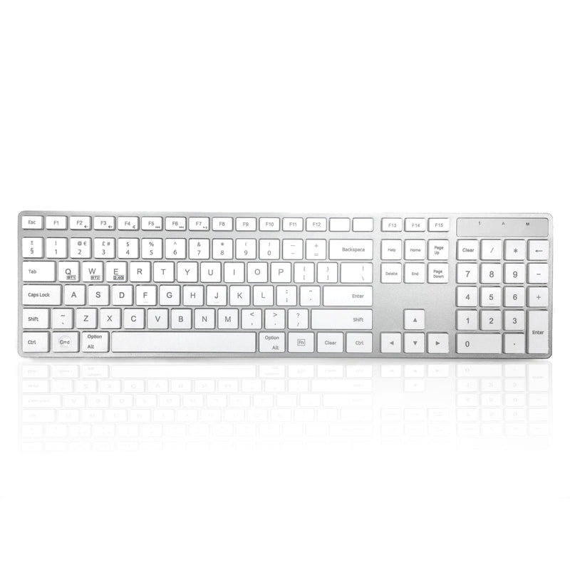 Accuratus 301 MAC Wireless Multi-Device - Dual Bluetooth 5.2 & RF 2.4GHz Wireless Multi-device Multimedia Apple Mac Slim Keyboard