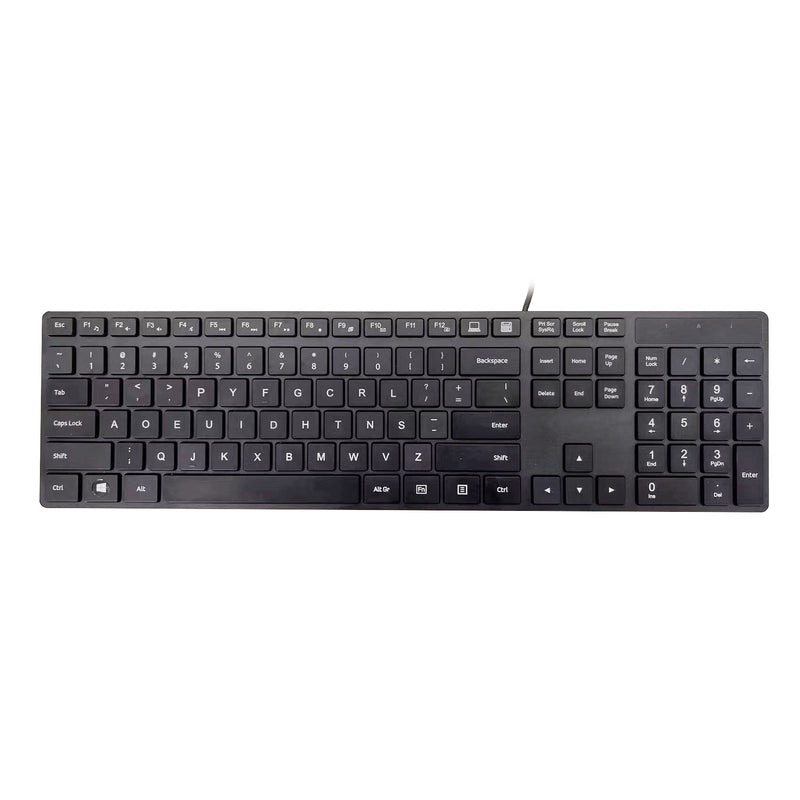 Accuratus KYBAC301 Black Full size super slim multimedia Language keyboard