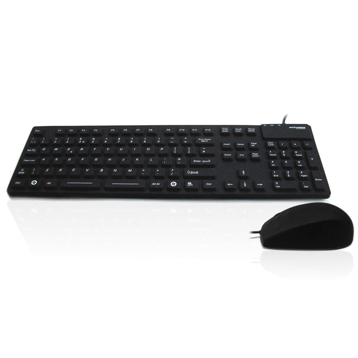 AccuMed Medical Keyboard (105) and Mouse Bundle (MOUNA-SIL)
