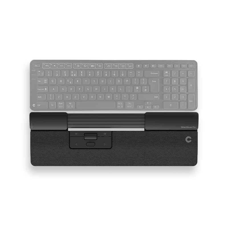 Contour SliderMouse Pro with Slim Wrist Rest Vegan Leather