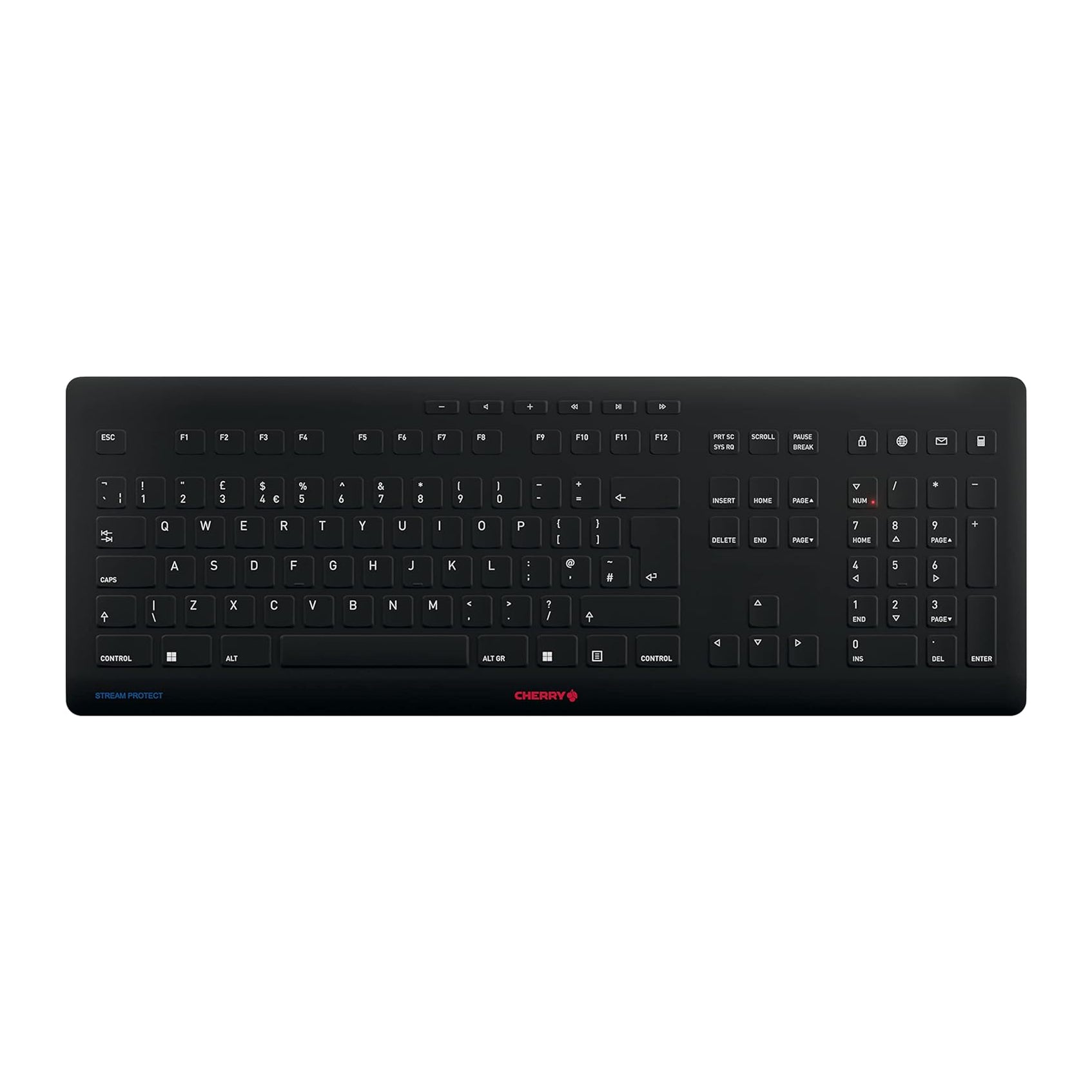 Stream Keyboard CHERRY STREAM PROTECT Wireless Keyboard — Keyboard Specialists LTD