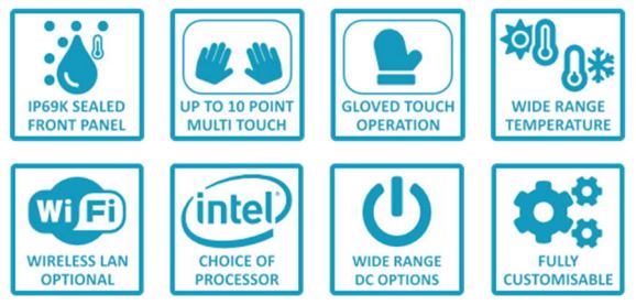 CKS W18 Rugged Industrial Display Touchscreen Monitor/Panel PC