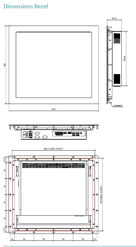 CKS X17 Rugged Industrial Display Touchscreen Monitor/Panel PC
