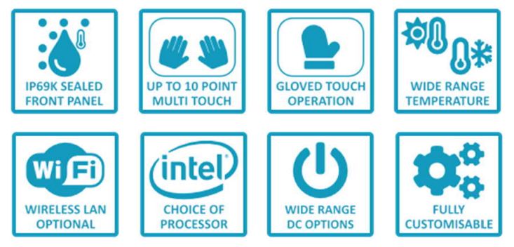 CKS X17 Rugged Industrial Display Touchscreen Monitor/Panel PC