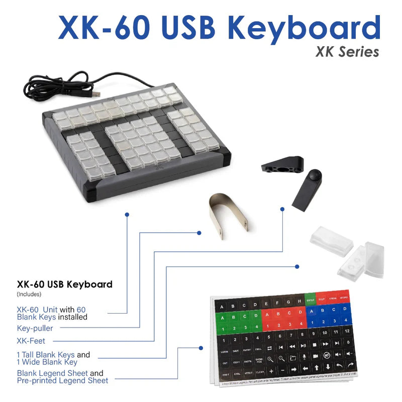 X-keys XK-60 Fully Programmable Keyboard