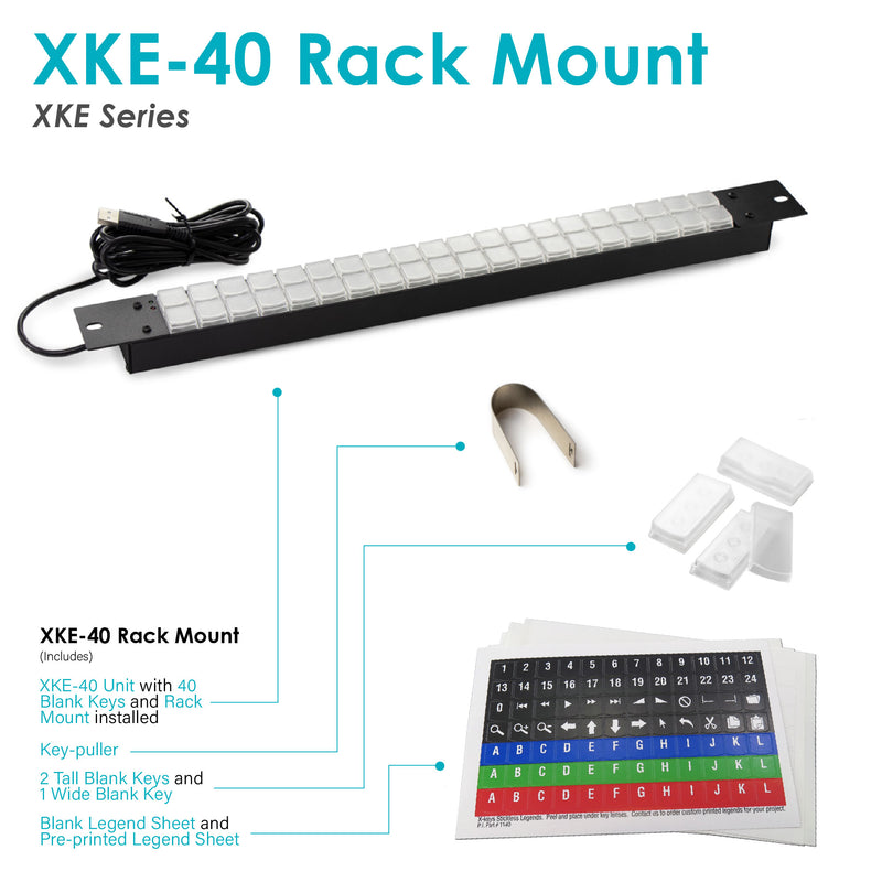 X-keys XKE-40 Rack Mounted Keys