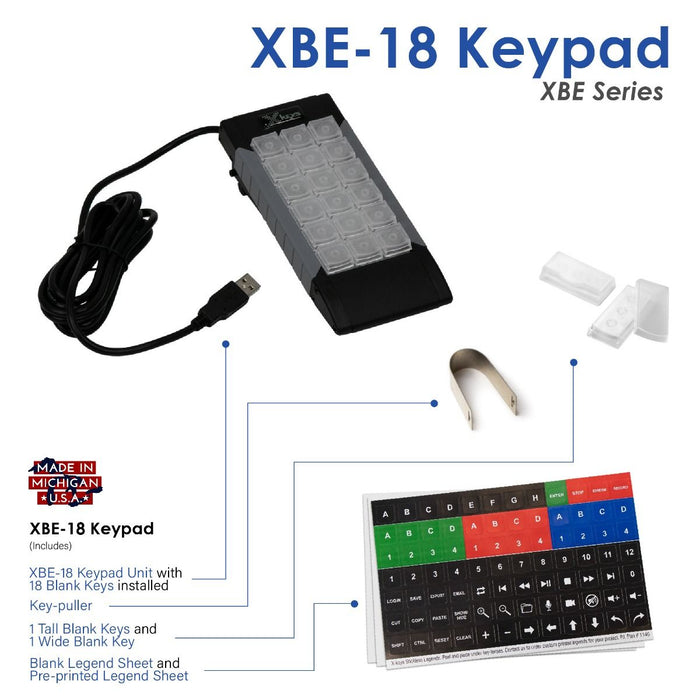 X-keys XBE-18 Programmable Keypad