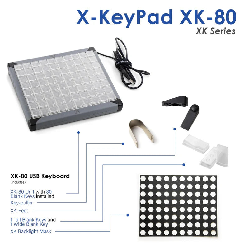 X-Keypad for X-keys XK-80 Fully Programmable Keyboard