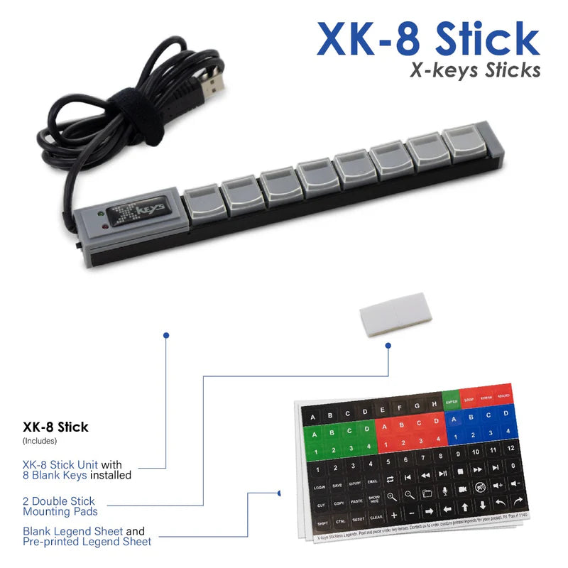 X-keys XK-8 Fully Programmable KVM Stick