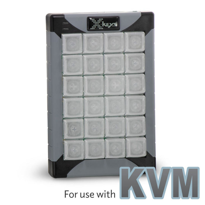 X-keys XK-24-KVM Programmable Keypad for use with a KVM Switch