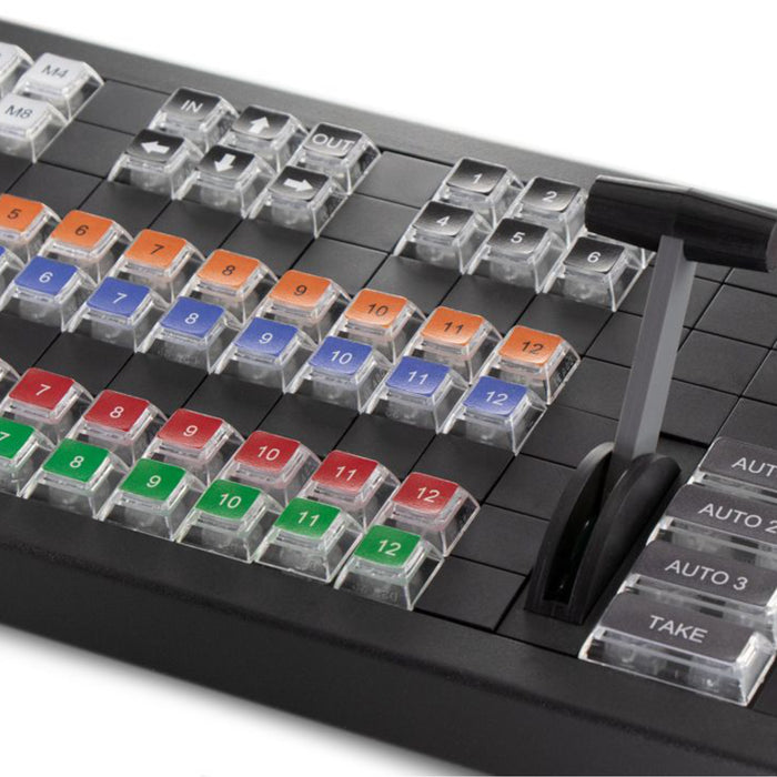 X-keys 124 T-Bar Keyboard with Video Switcher Key Set Bundle