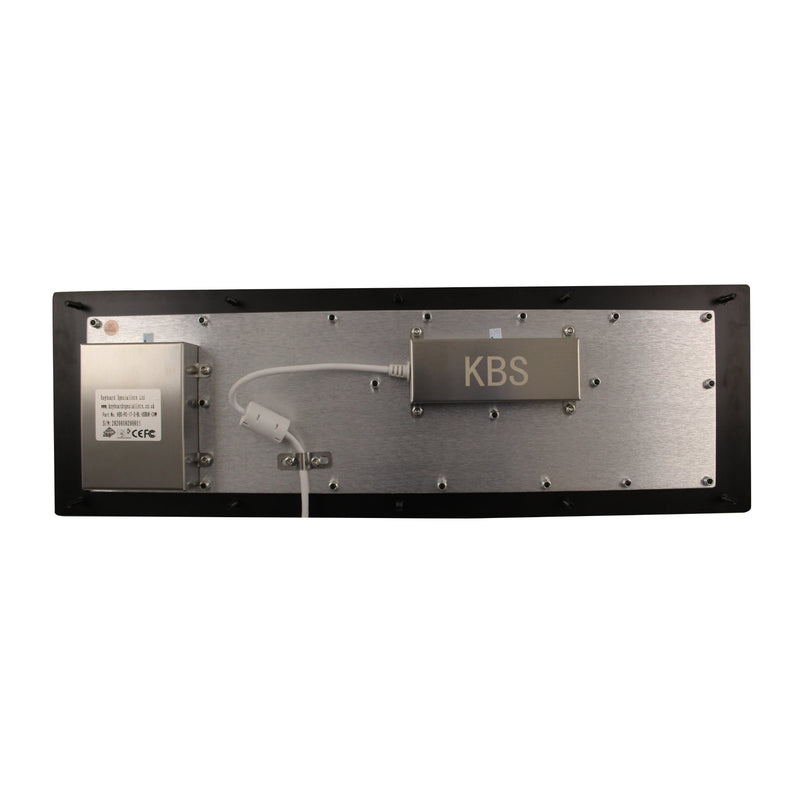 KBS-PC-IT-3-BL-USBUK Top Mounted Black Stainless Steel Keyboard With Touchpad