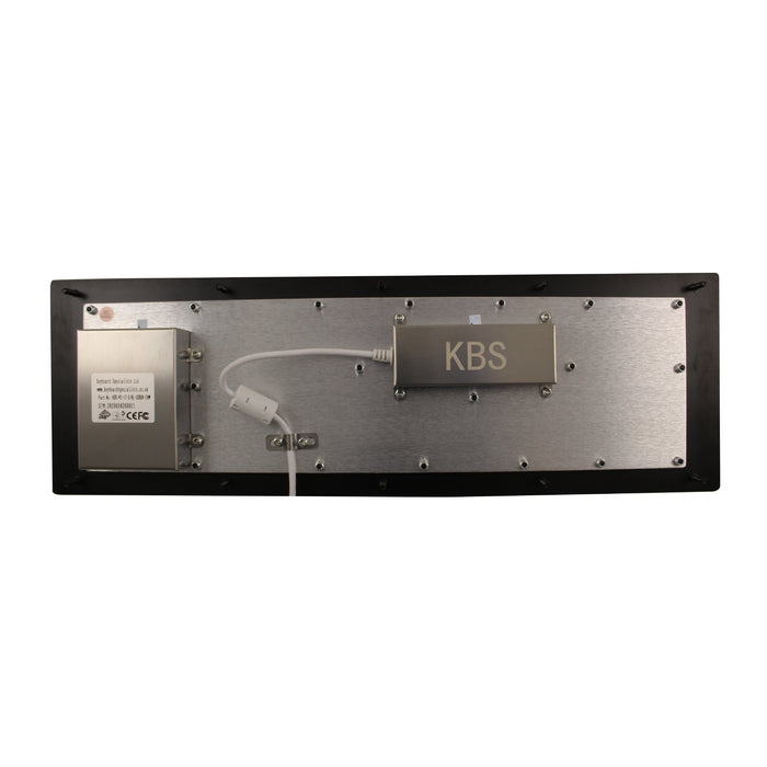 KBS-PC-IT-3-BL-USBUK-CAW Top Mounted Black Stainless Steel Keyboard With Touchpad