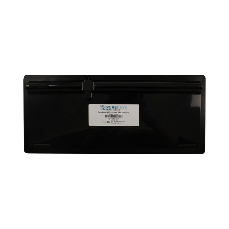 Purekeys Compact Keyboard in Black - Wired, IP66 with Tactile Feedback