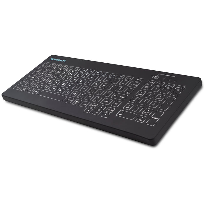 Purekeys Wireless Compact Keyboard in Black - IP66 with Tactile Feedback