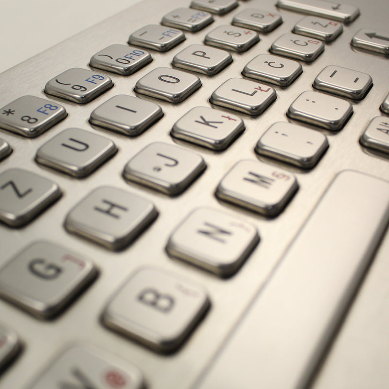 KBS-PC-I-USBSL-CAW-FN Stainless Steel Top Mount Keyboard with Trackball Slovenian Layout