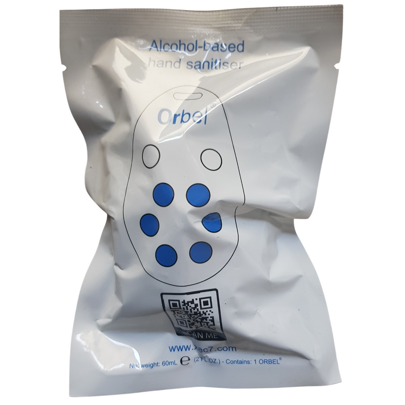 Orbel® Personal hand sanitiser with belt clip - White